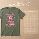 Dig Deep Trust God Volleyball Tee thumbnail 14