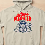 Getting Meowied Cat Bride Shirt | Ivory Tee, Sand Crewneck & Hoodie thumbnail 7