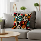 Abstract Geometric Pattern Velveteen Blanket, Woven Blanket, Throw Pillows - Modern Mid-Century Home Decor Gift thumbnail 19