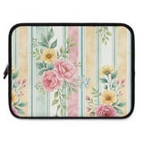 Watercolor Floral Laptop Sleeve, Romantic Peony Accessory Pouch, Shabby Chic Pastel Flower Tablet Case Gift for Her thumbnail 6