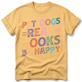 Pet Dogs Read Books Be Happy Tee thumbnail 6