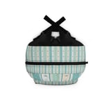 Whimsical Stars Stripes Backpack & Spiral Notebook Set, Pastel Blue Teal Pattern, Cute Nursery Aesthetic Kids Student Gift thumbnail 8