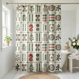 Mahjong Game Tiles Shower Curtain thumbnail 1