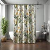 Elegant Plumeria Bloom Shower Curtain thumbnail 7