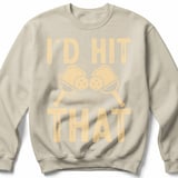 Pickleball Gildan Crewneck Sweatshirt, I'd Hit That, Court Warm Up thumbnail 6