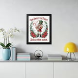 Nutcracker Poster: Christmas Decor, Candy Cane Sword, Holiday Saying, Framed thumbnail 6
