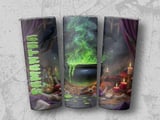 Personalized Halloween Tumbler, Witch Cauldron, Raven Tumbler, Spooky Tumbler, Custom Name Tumbler, Halloween Gift, Halloween Decoration thumbnail 4