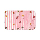 Pink Fall Shower Curtain and Bath Mat, Cute Pastel Autumn Leaves Bathroom Decor, Cottagecore Pinecone Acorn Aesthetic Fall Decor Set thumbnail 14