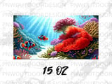Vibrant Ocean Clownfish Mug Sublimation Wrap Digital Download, Under the Sea Coral Reef 11oz 15oz Design thumbnail 14