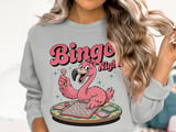 Retro Bingo Night Flamingo Sweatshirt thumbnail 3