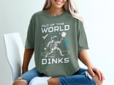 Pickleball Comfort Colors Shirt, Out of This World Dinks, Retro Astronaut Graphic Tee, Fun Court Apparel Gift thumbnail 6