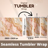 20 oz Pink Marble Tumbler Wrap Sublimation Design, Gold Veins Tumbler, Straight and Tapered, png, Digital Download, Tumbler Design thumbnail 5