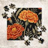 Marigold Tumbler Design, Floral Digital Paper, Printable Flower Tumbler PNG, Scrapbook Paper, Watercolor Flower Background, Digital Download thumbnail 12