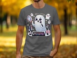 Cute Ghost T-Shirt, Spooky Glam, Halloween T-Shirt, Makeup Ghost, Ghost With Halo, Kawaii Tee, Halloween Shirt, Funny Ghost Tee thumbnail 3
