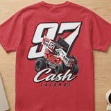 Sprint Car Racing T-Shirt | 97 Cash LaCombe Dirt Track Motorsports Fan Graphic Tee | Bold Race Day Gift for Him thumbnail 6