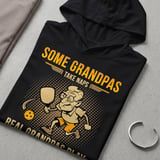 Pickleball Sport-Tek Performance Hood, Some Grandpas Take Naps Real Grandpas Play Pickleball (Then Take a Nap), Lightweight Hoodie thumbnail 7
