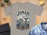 Jonah Had One Job T-Shirt, Funny Christian Humor Tee, Vintage Bible Story Apparel, Religious Faith Nautical Graphic Shirt Gift thumbnail 3