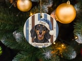 Dachshund Christmas Ornament 2026, Cute Doxie Holiday Tree Decor, Black and Tan Wiener Dog Xmas Keepsake, Pet Lover Dog Mom Gift thumbnail 3