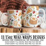 Digital Pattern, Breakfast Food Art, Digital Bundle, Pancakes, Toast, Fruits, Seamless Repeat Pattern, Food Illustration, Cute Food Design thumbnail 4
