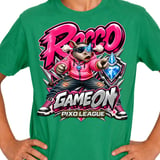 Rocco Rhino Game On Youth Gaming T-Shirt, Boys Girls Gamer Tee, Pink Streetwear Graphic Shirt, Pixo League thumbnail 5