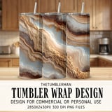 20 oz Agate Tumbler Wrap, Gold Marble Sublimation Design, Straight and Tapered Tumbler, Digital Download, Skinny Tumbler Design thumbnail 1