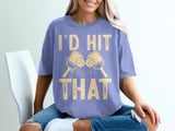 Pickleball Comfort Colors Shirt, I'd Hit That, Funny Retro Paddle Graphic Apparel, Vintage Graphic Tee thumbnail 8