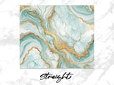 20 oz Skinny Tumbler Wrap, Teal Gold Marble Sublimation Design, Tumbler Digital, Straight Tapered Wrap png, Instant Download thumbnail 3