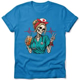 Skeleton Nurse Iced Coffee Tee thumbnail 2