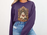 Cozy Reading Ghost Tee or Sweatshirt thumbnail 10