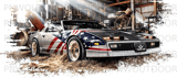 Pontiac Trans Am 40oz Tumbler Wrap, Muscle Car Sublimation Design, Distressed Americana Patriotic Car Digital thumbnail 14