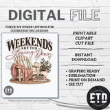 Weekends Are For Slowing Down PNG, Cozy Book Lover Sublimation, Weekend Chill Graphic, Hygge Homebody Shirt Design, Slow Living Clipart thumbnail 10