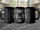 Creepy Old Man Face Mug Wrap, Scary Smile Sublimation Design, Horror Digital Download, Spooky Halloween PNG Graphic thumbnail 6