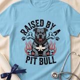 Raised By A Pit Bull Tee | Pit Bull Lover Shirt | Pittie Shirt | Bully Breed Gift thumbnail 5