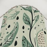 Sage Green Botanical Shower Curtain, Boho Folk Art Leaves Bath Mat, Earthy Cottagecore Bathroom Decor, Modern Nature Floral Bath Set thumbnail 4