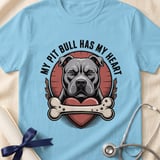 My Pit Bull Has My Heart Tee | Pit Bull Lover Shirt | Pittie Mom Gift | Dog Lover Apparel thumbnail 5
