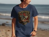 United States Marine Corps T-Shirt | USMC Veteran Emblem Tee | Patriotic Military Gift for Him | Semper Fidelis Apparel thumbnail 8