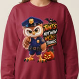 Officer Hoot the Owl Halloween Sweatshirt thumbnail 12