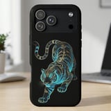 Glowing Blue Tiger MagSafe® Phone Case thumbnail 3