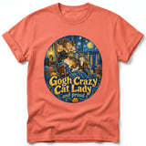 Gogh Crazy Cat Lady ~ Comfort Colors Premium Tee thumbnail 4