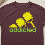 Pickleball Sport-Tek Performance Tee, addicted, Moisture-Wicking Athletic Court Apparel thumbnail 2