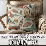 Retro Coastal Beach Digital Design Size Bundle Png thumbnail 5