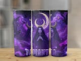 Personalized Halloween Tumbler, Witch Tumbler, Halloween Name Tumbler, Gothic Tumbler, Celestial Tumbler, Witchcraft Tumbler thumbnail 1