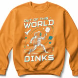 Pickleball Gildan Crewneck Sweatshirt, Out Of This World Dinks, Court Warm Up Athletic Fleece thumbnail 9