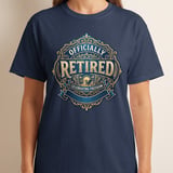 Officially Retired T-Shirt, Faux Gold Print Retirement Gift for Men, Celebrating Freedom Tee, Vintage Retirement Party Shirt thumbnail 7