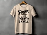 Freedom Is Riding a Bicycle | Tandem Bike T-Shirt thumbnail 10