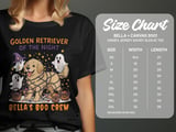 Cute Golden Retriever Halloween Sweatshirt, Spooky Ghosts and Candy, Dog Lover Fall Apparel, adult and kid size t-shirts thumbnail 4