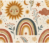 Boho Digital Pattern, Sun Moon Star Pattern, Rainbow Digital Bundle, Celestial Pattern, Boho Nursery Art Print, JPEG PNG Digital Products thumbnail 8