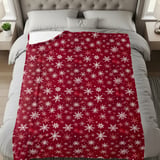 Ret Snowflake Throw Blanket and Pillow: Winter Home Decor  thumbnail 12