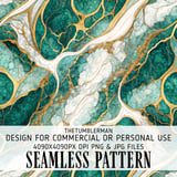Emerald Gold Marble Tumbler Design, Digital Paper, Watercolor Flowers, Floral Backgrounds, Junk Journal, Printable PNG, Scrapbooking thumbnail 1