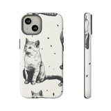 Cute Cat Pattern Tote Bags, Throw Pillow, iPhone Case, Pet Lover Gift, Kitten Art, Cat Mom, Whimsical Home Decor, Cat Illustration thumbnail 9